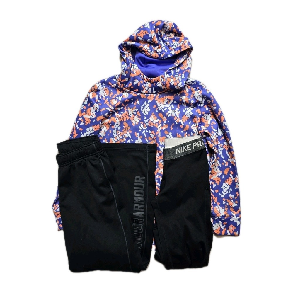 Under Armour Girls Youth Printed Hoodie M‎ Youth Loose Multicolor Lot of 3